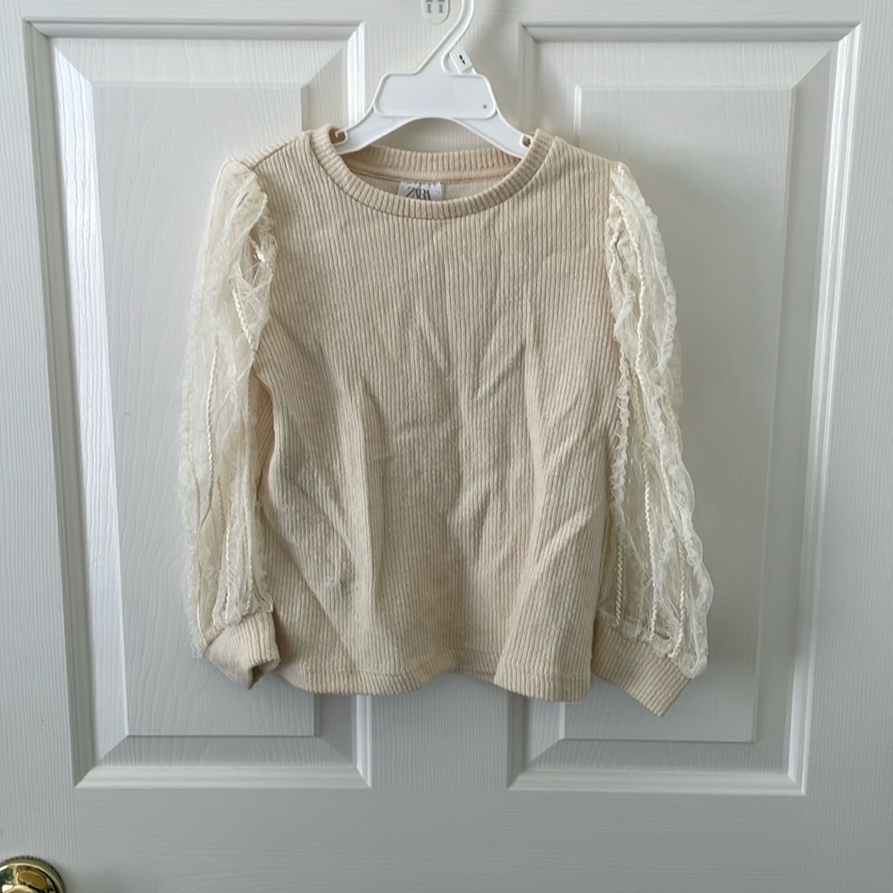 Girls Zara cream sweater